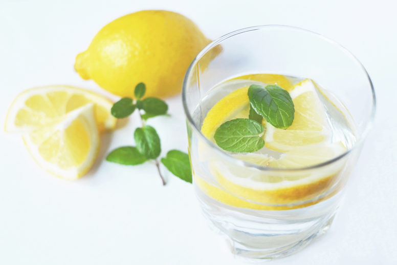 Drinking Lemon Water